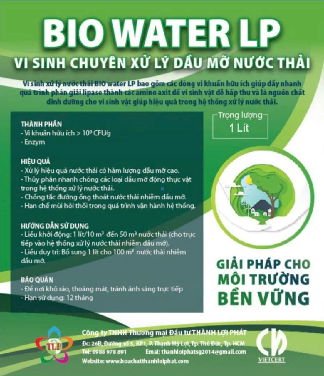 Vi sinh chuyên xử lý dầu mỡ nước thải